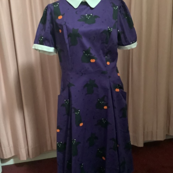 ModCloth x Collectif Black Cat Halloween Dress - Picture 5 of 9